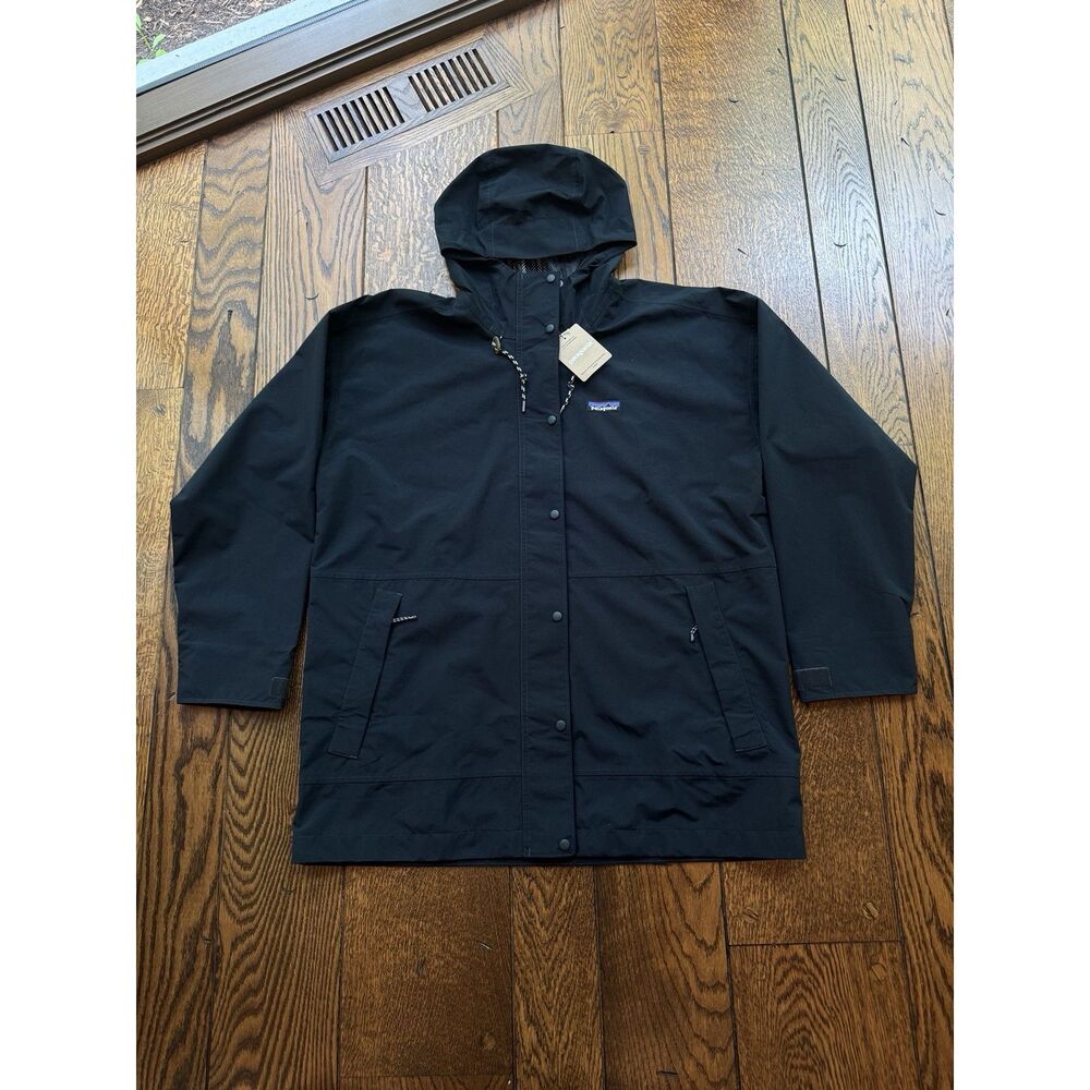 Patagonia Women's Outdoor Everyday Waterproof Rain Jacket Pitch Blue XL NWT